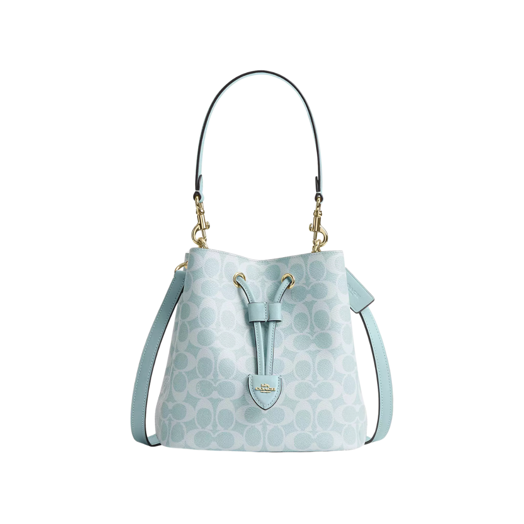 Rowan Bucket Bag In Signature Canvas Blue