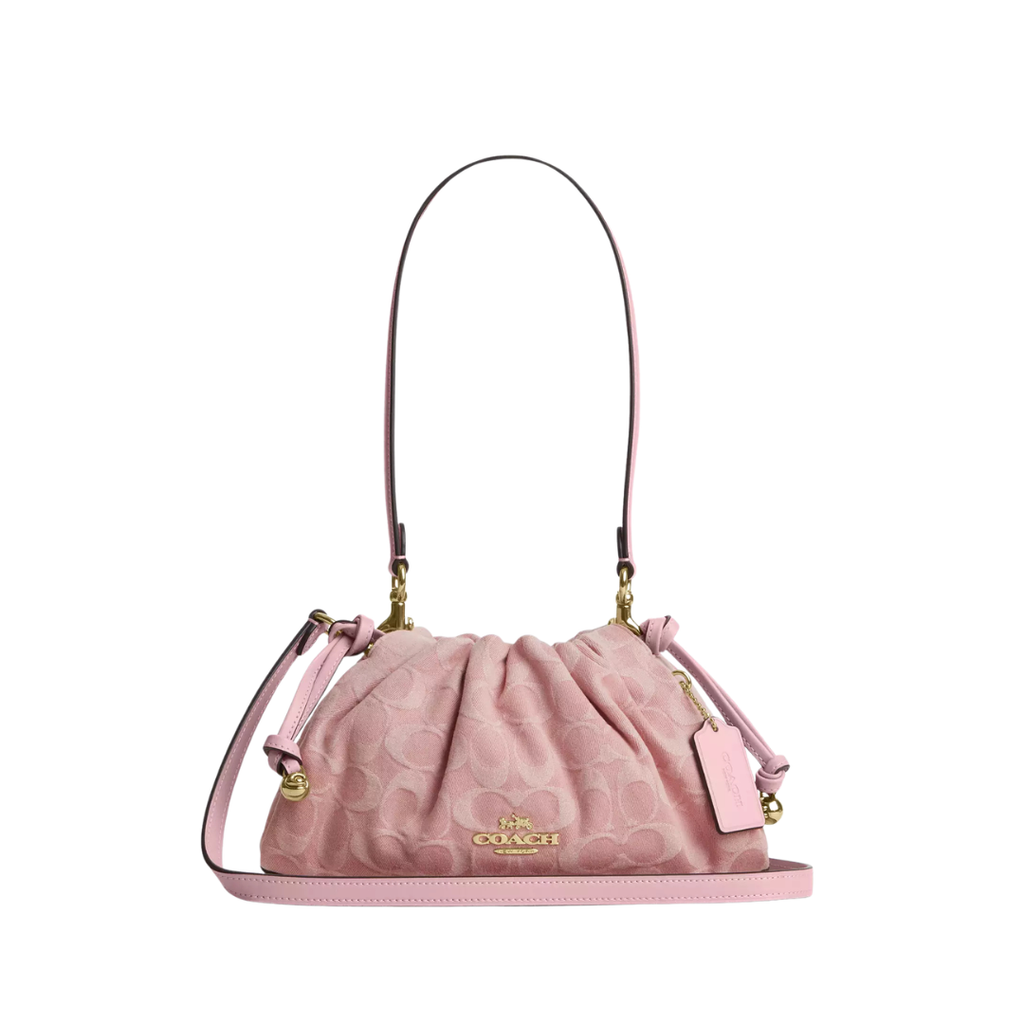 Faye Shoulder Bag In Signature Denim