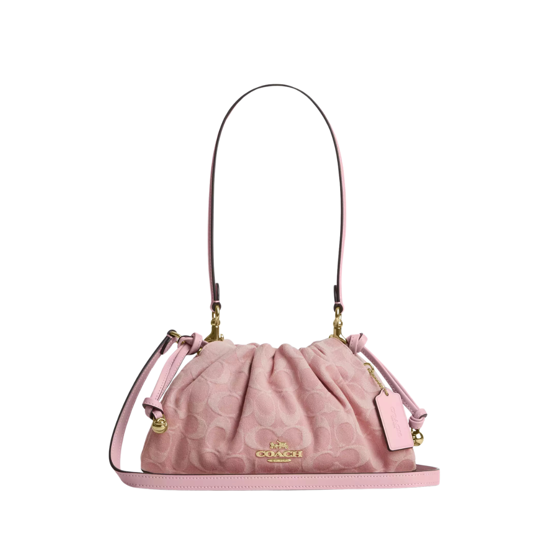 Faye Shoulder Bag In Signature Denim