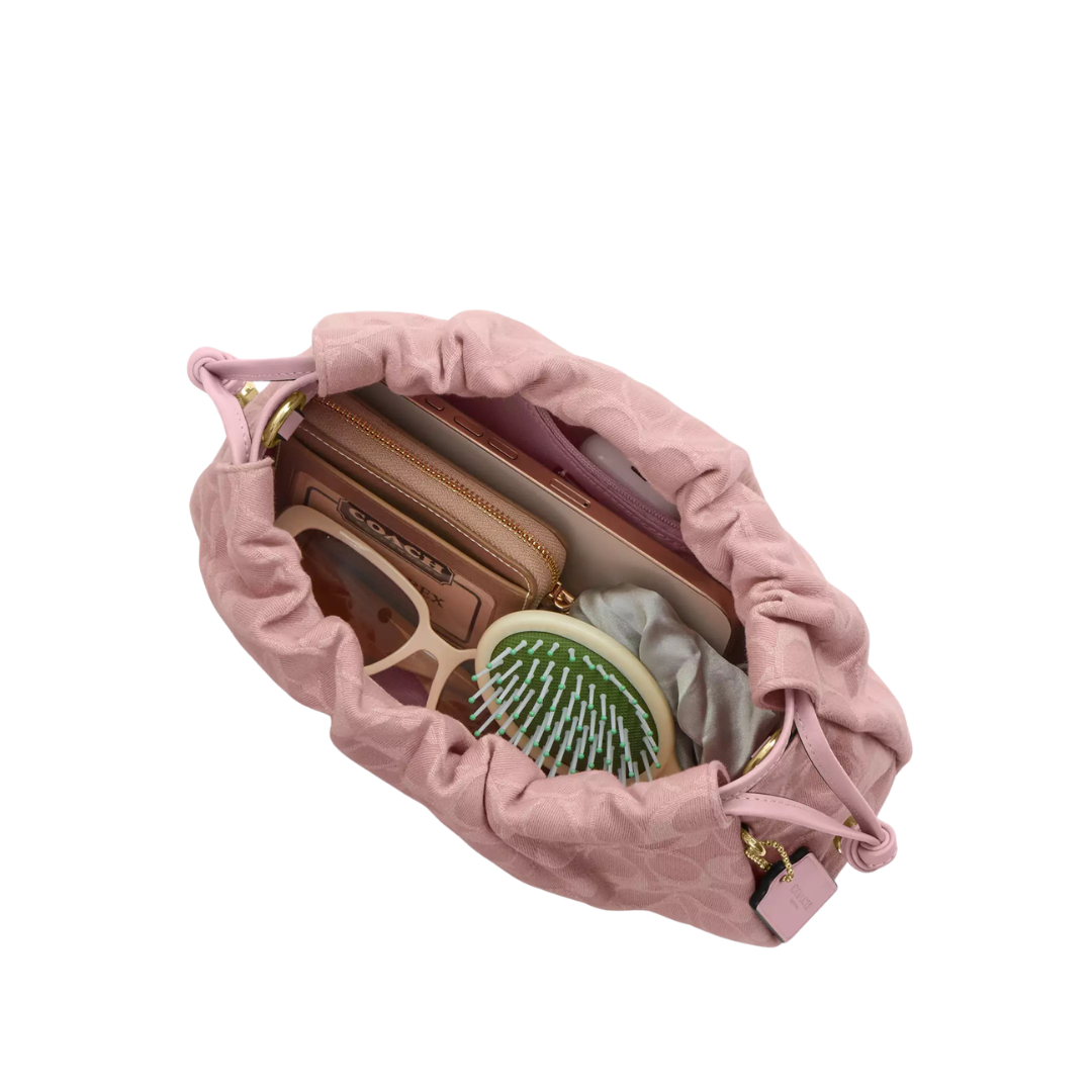 Faye Shoulder Bag In Signature Denim