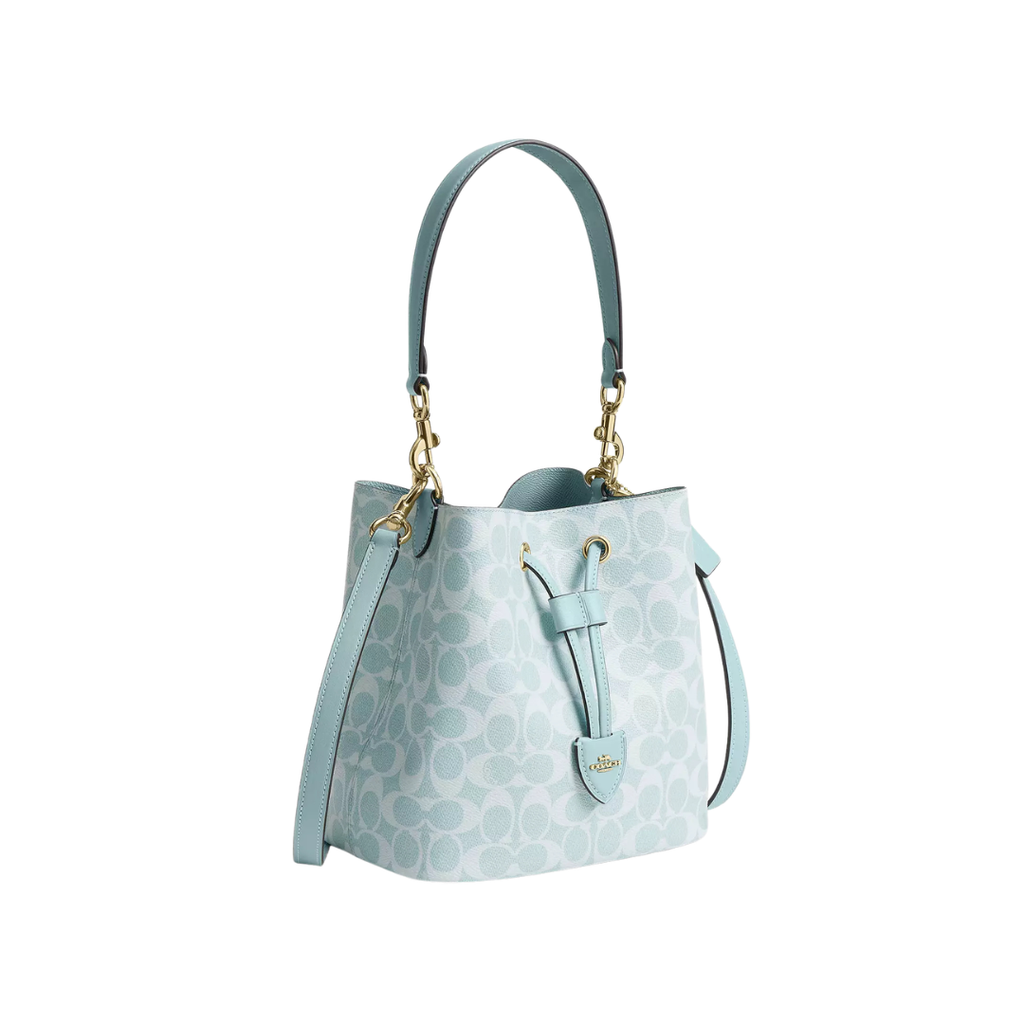 Rowan Bucket Bag In Signature Canvas Blue